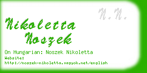 nikoletta noszek business card